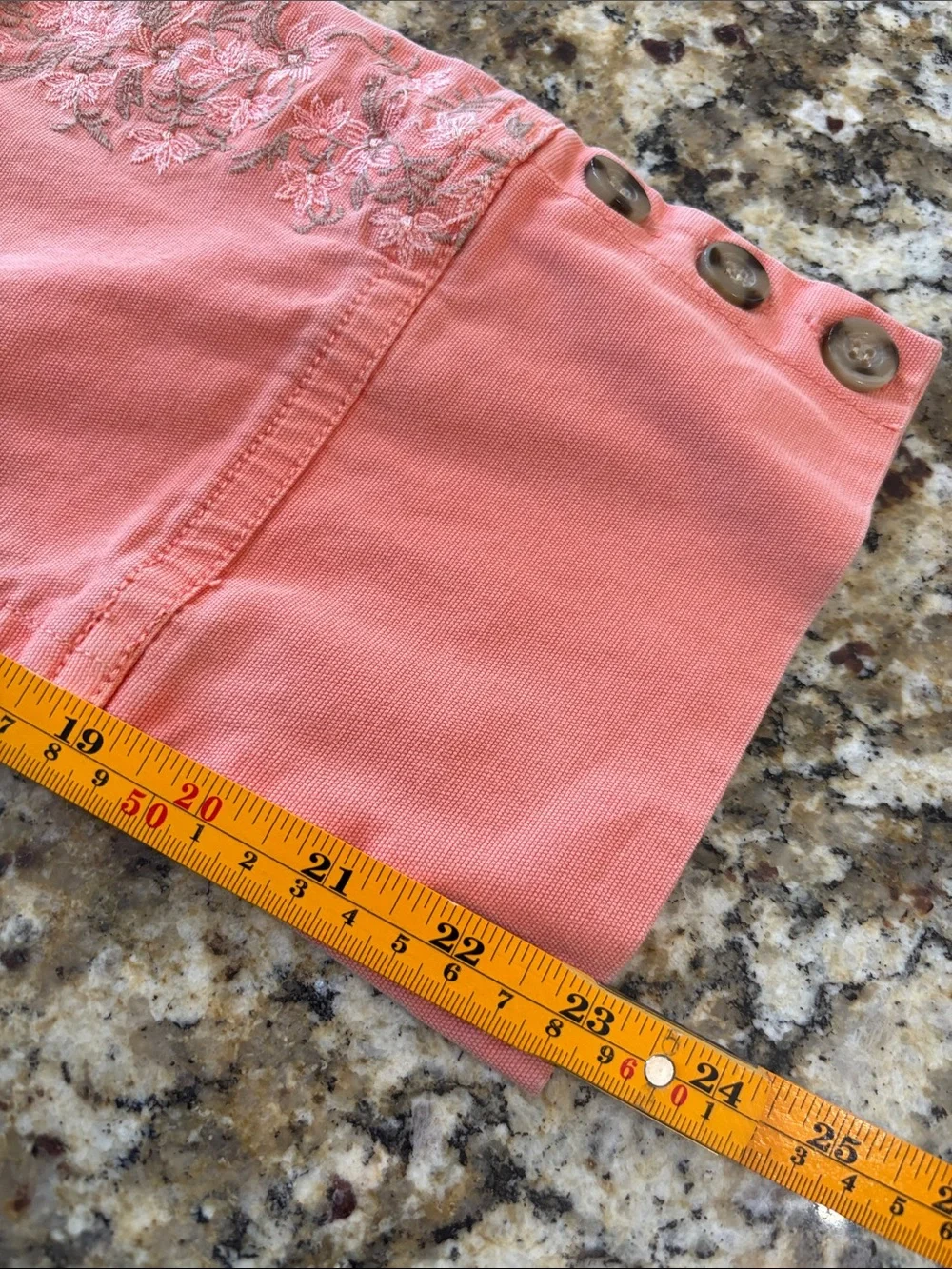 Sundance Coral Button-Front Crop Pants